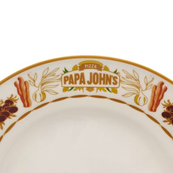 Papa John's Pizza Baconmania Collection China Dinner Plate Limited Edition RARE - Picture 3 of 6